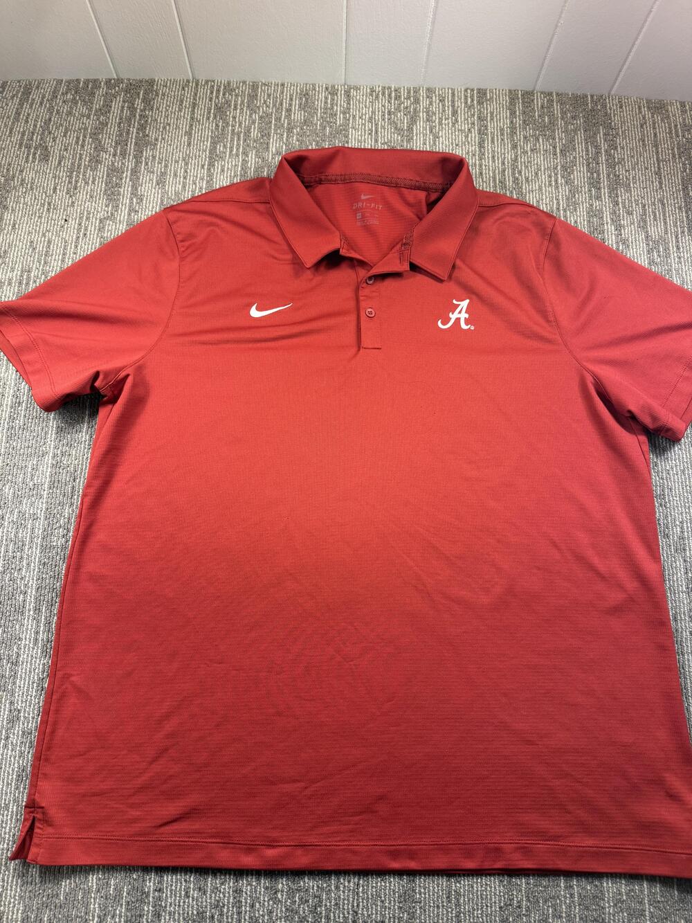 Alabama Crimson Tide Polo Shirt Mens 2XL Red NCAA Football Nike Dri Fit